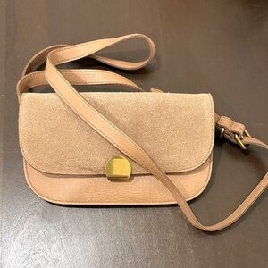 Madewell Tan Suede Crossbody Bag